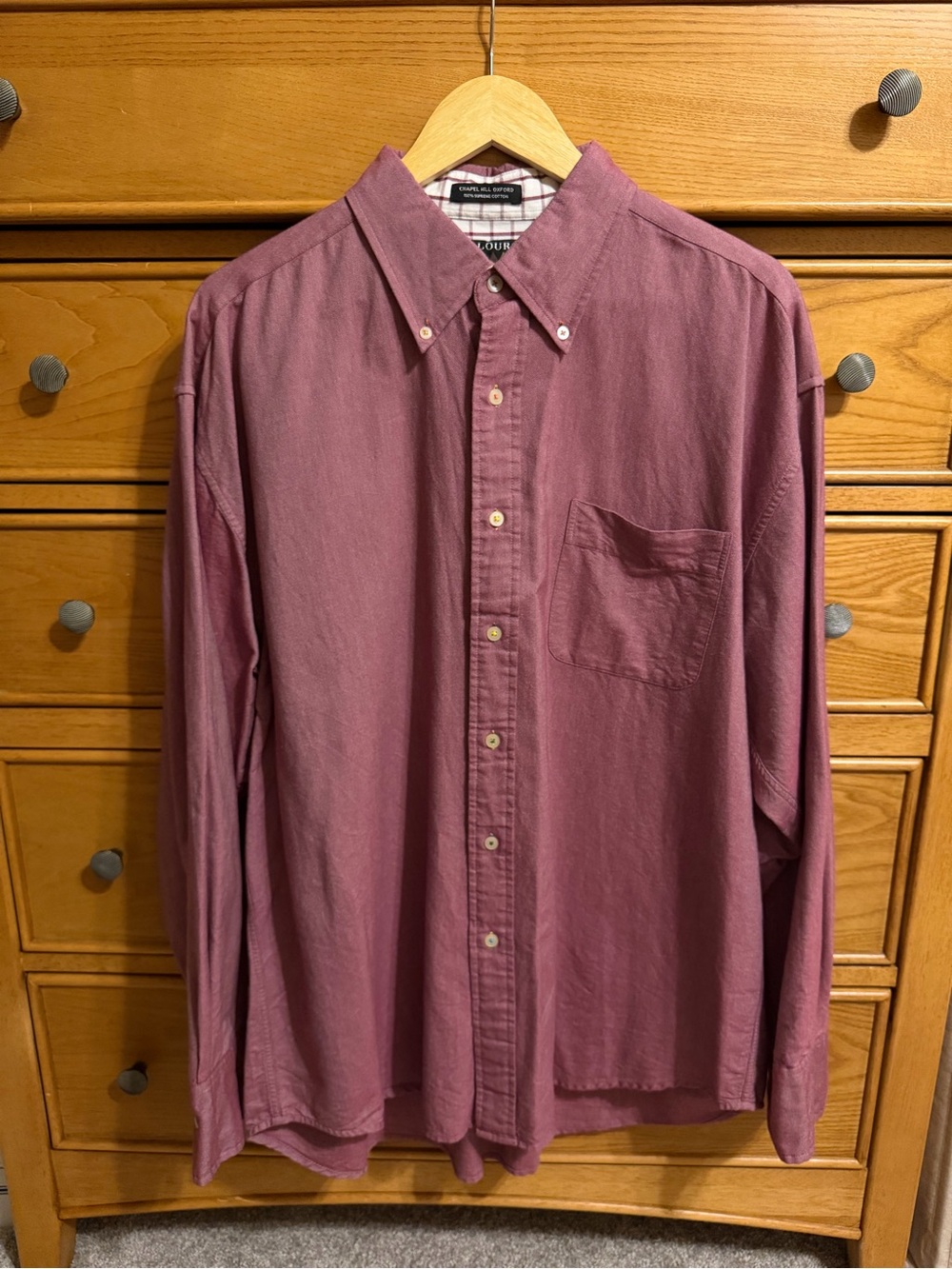 Colours Alexander Julian Mens XL Pink Chapel Hill Oxford 100% Cotton Mens Shirt